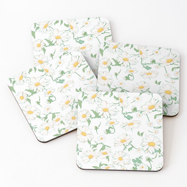 Item preview, Daisy pattern white designed and sold by Jabuticabaeyes.