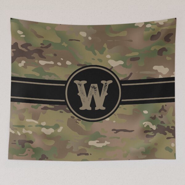Item preview, Army Camouflage Monogram: Letter W designed and sold by Jared Davies.