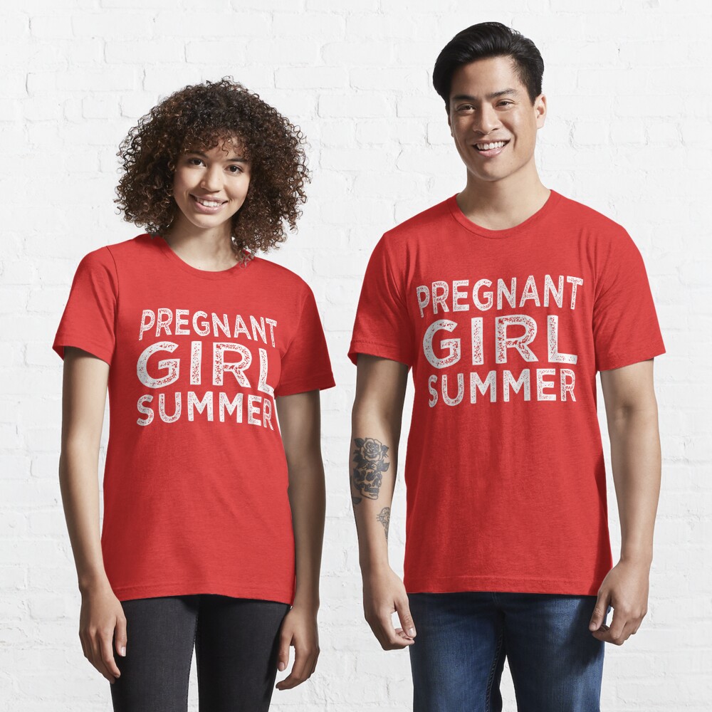 Pregnancy Reveal Ideas Pregnancy Baby Pregnant Girl Summer T-Shirt