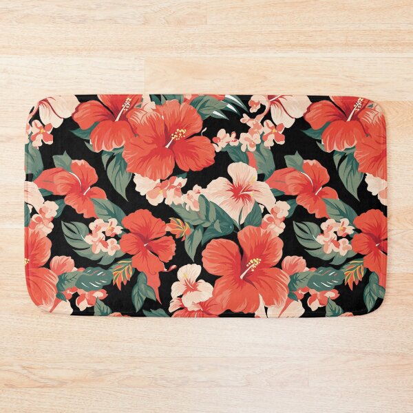 Item preview, Hibiscus pattern dark designed and sold by Jabuticabaeyes.