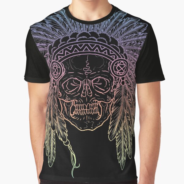 Skull Headdress Graphic T-Shirt