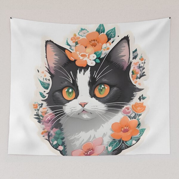 Item preview, BlackWhite Cat designed and sold by Sandamony.