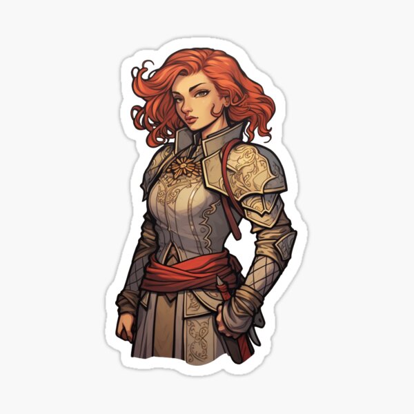 "D&D Human Female Paladin" Sticker for Sale by TellezStickers Redbubble