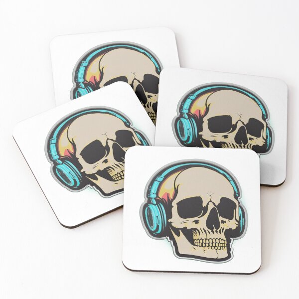Item preview, Skull with headphone  designed and sold by DeeMARKart.
