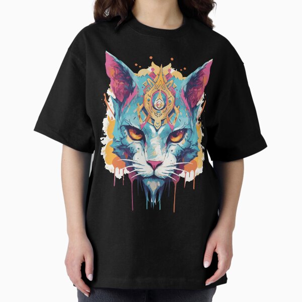 Vista previa del artículo con la obra «Mystic Gaze: ¡La enigmática conexión arcana de Tabaxi!», diseñado y vendido por calharborne.