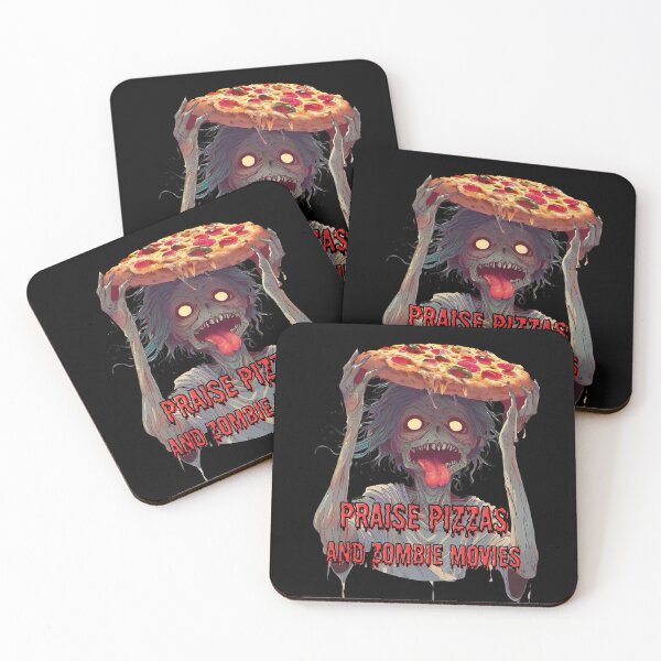 Item preview, Praise pizza and zombie movies designed and sold by TomFrontierArt.