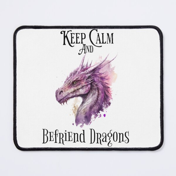 Item preview, Dragon Fantasy Art Keep Calm and Befriend Dragons designed and sold by druidwolfart.