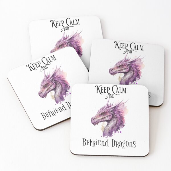 Item preview, Dragon Fantasy Art Keep Calm and Befriend Dragons designed and sold by druidwolfart.