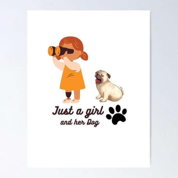 Aperçu de l'œuvre Juste une fille et son chien...!! créée et vendue par HillNotHell.