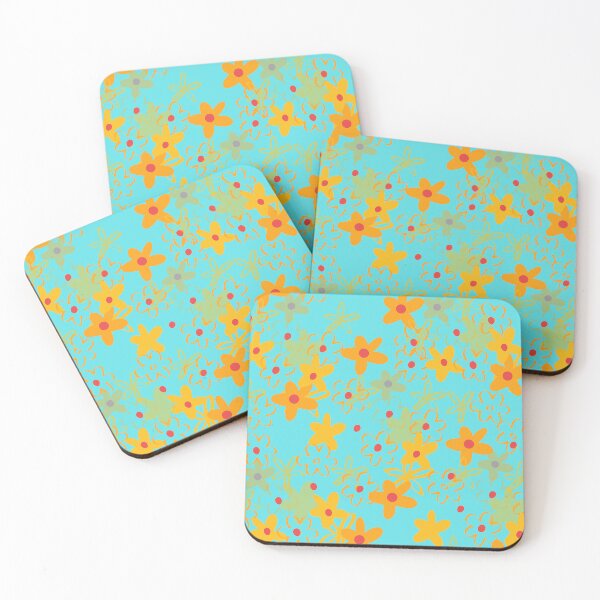 Item preview, Minimalist Art Yellow hand drawn flowers  designed and sold by PodXDesigns.