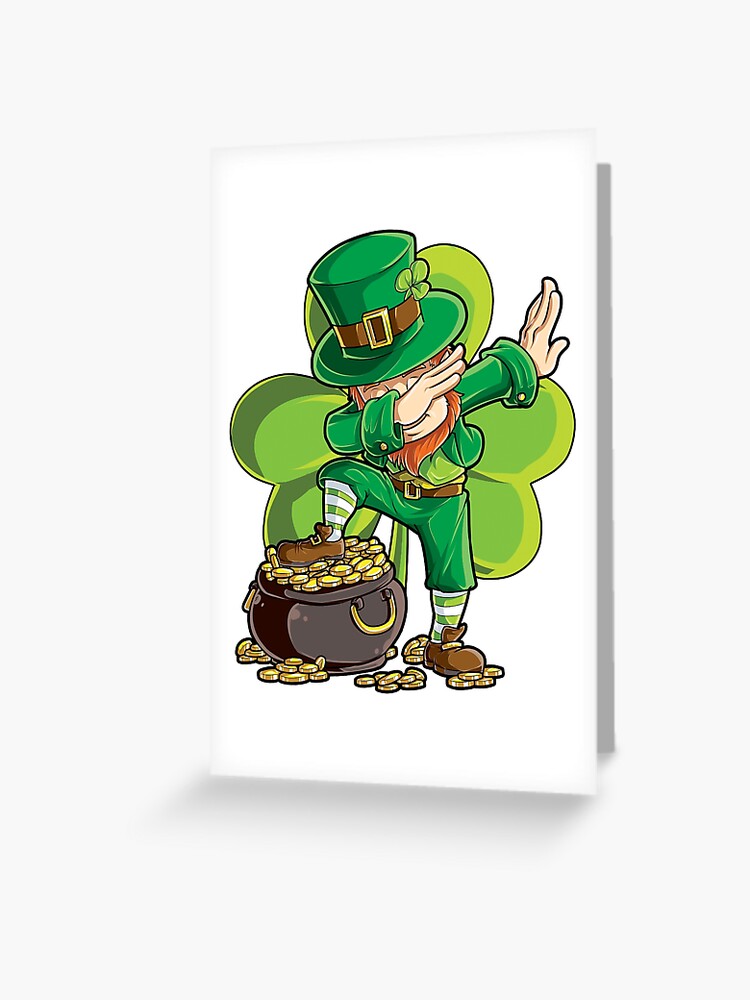 Dabbing Leprechaun Hawaiian T Shirt St Patricks Day Surfing Art Print by  LiqueGifts