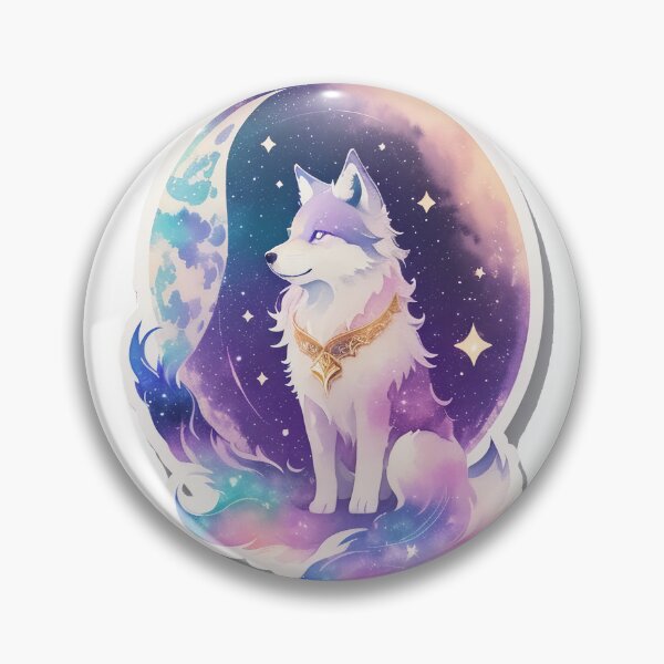 Item preview, Cute Galaxy Moon Wolf designed and sold by MagicalLuna.