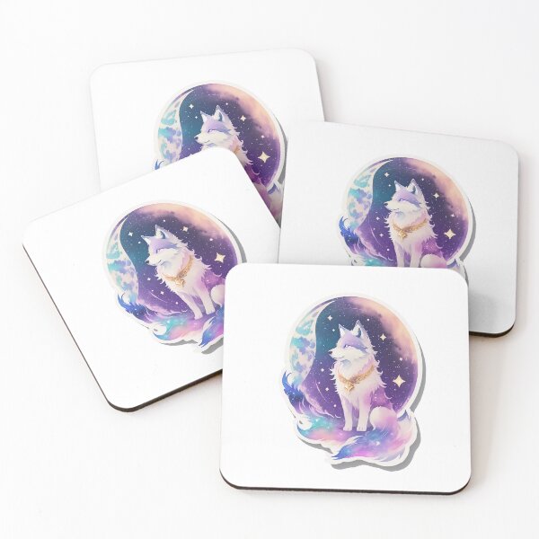 Item preview, Cute Galaxy Moon Wolf designed and sold by MagicalLuna.
