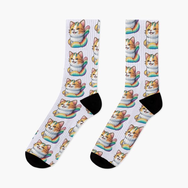 Item preview, Smiley Fat Cat Rainbow designed and sold by BiimAnimal.