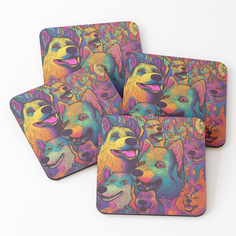 Item preview, Coasters (Set of 4) designed and sold by RetroAnimals.