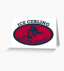Ice Curling | Winter Games Greeting Card