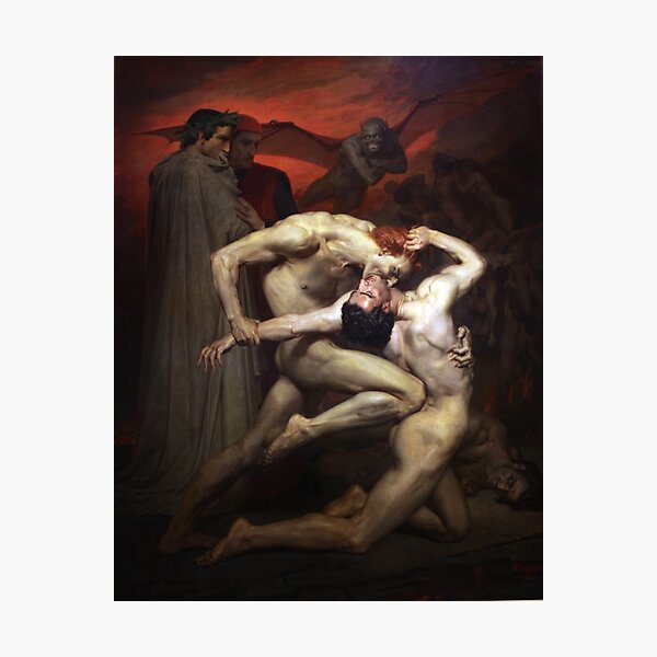 Dante and Virgil William Bouguereau Photographic Print