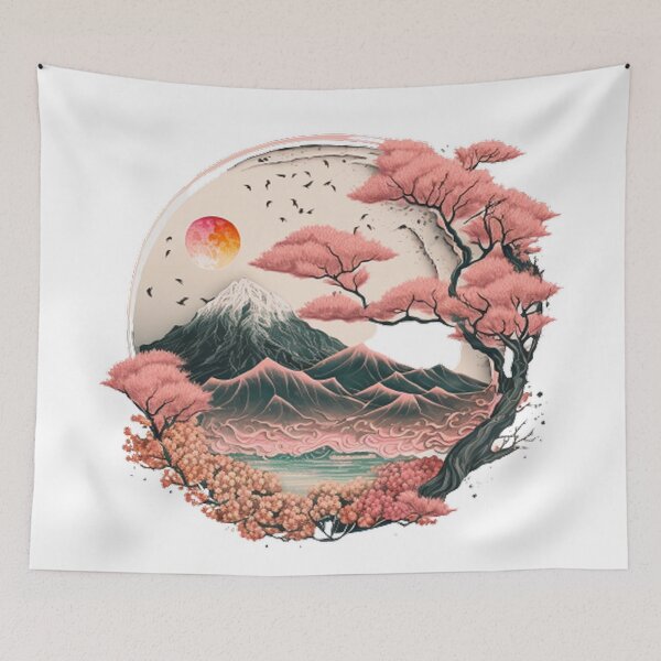 Item preview,  "Harmony in Sakura: Captivating Japanese Landscapes on Redbubble" designed and sold by DesignHeaven24.