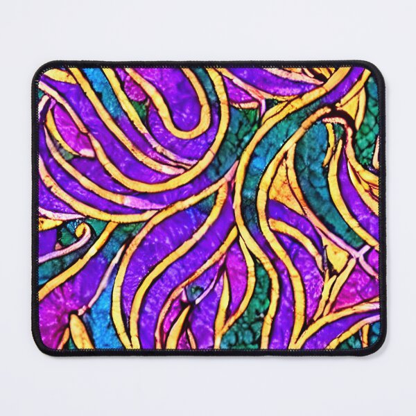 Item preview, Enchanting Harmony: Blue Purple Turquoise Gold Lines Pattern designed and sold by cece4410.