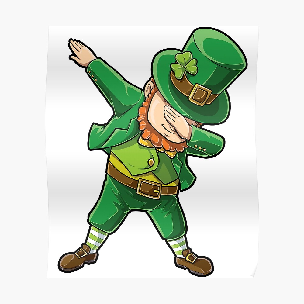 Dabbing Leprechaun St. Patrick's Day' Sticker