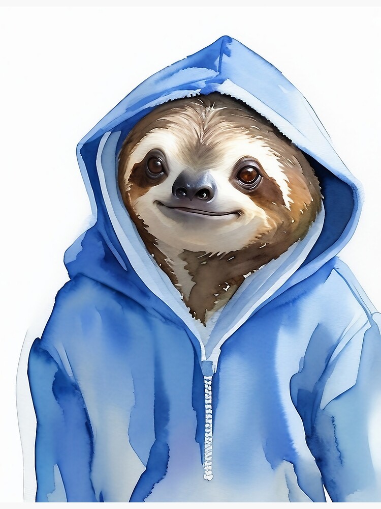 Sloth wearing 2025 a hoodie