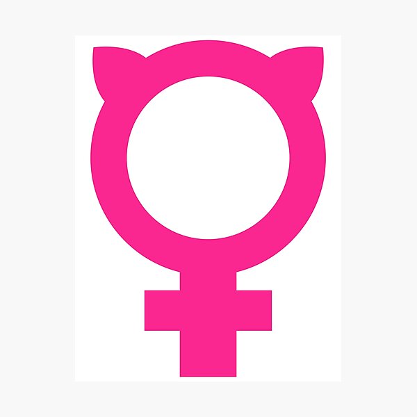 Feminist Female Symbol With Pussy Ears Photographic Print By Dkmurphy Redbubble 8747