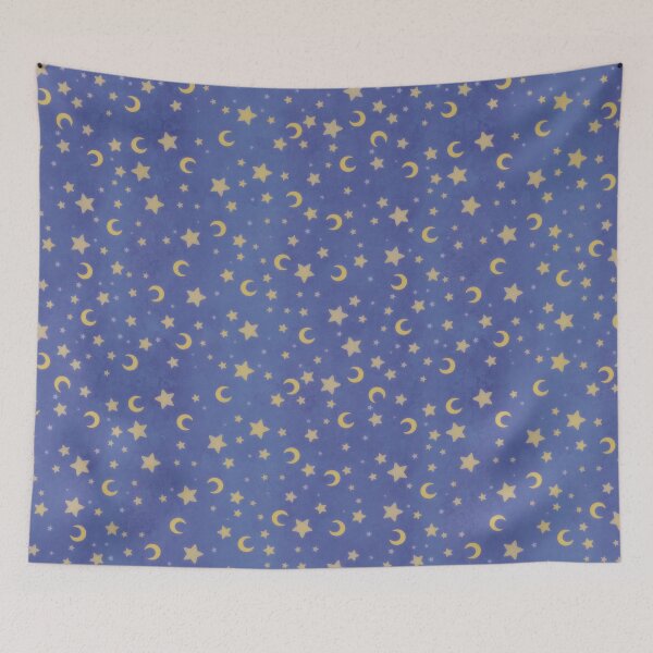Item preview, Simple linda luna azul lila y estrellas designed and sold by Midsea.