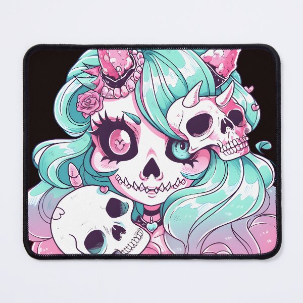 Item preview, Enchanting Melting Dreams Kawaii Gothic Grotesque with Skulls and Horns designed and sold by BNCH44.