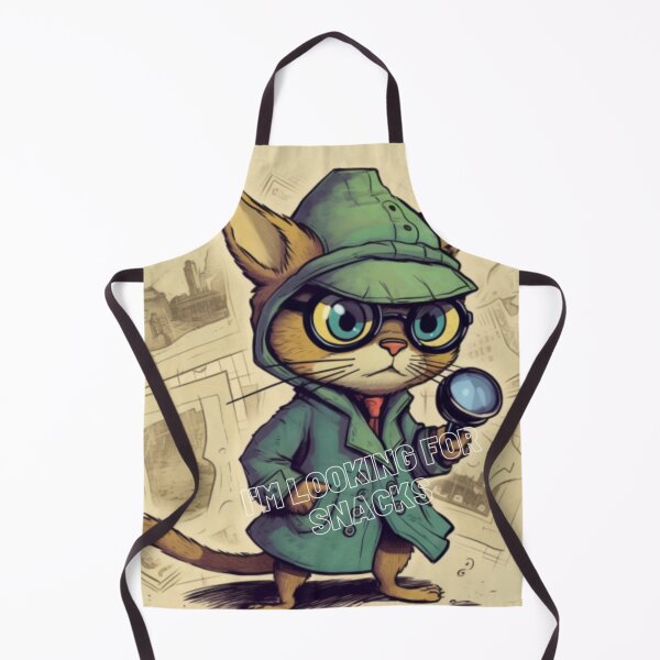 Item preview, Cat detective designed and sold by MixedModernArt.