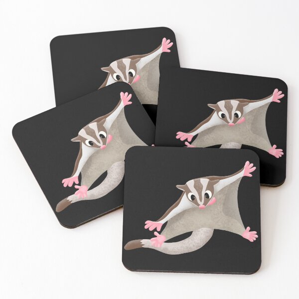 Item preview, Cute flying sugar glider cartoon illustration designed and sold by FrogFactory.