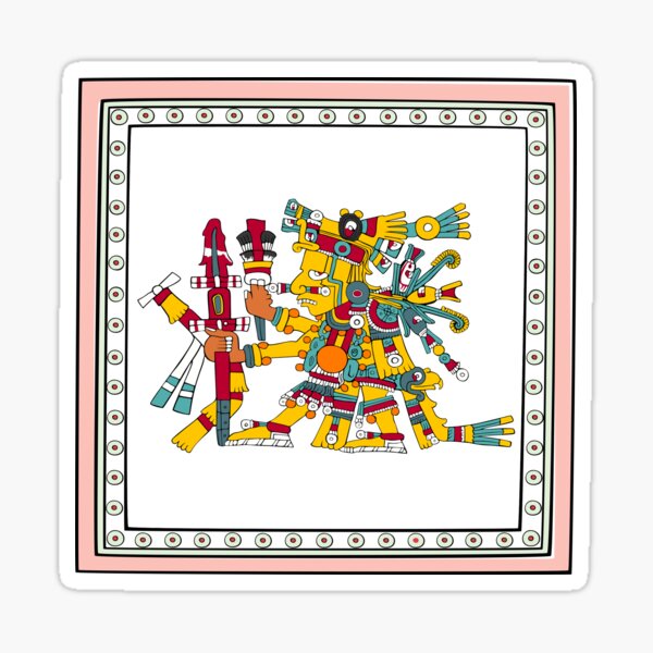 Artikel-Vorschau von Huitzilopochtli – Gerahmter transparenter aztekischer Kriegsgott, designt und verkauft von Aztectees.