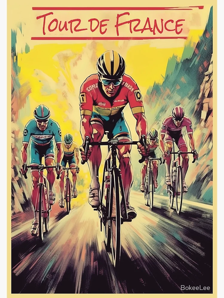 Tour good de France Cycling art sports poster print