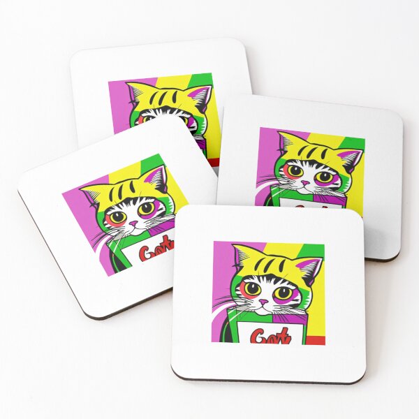 Item preview, Cat in supermarket in pop art style designed and sold by cesavision.