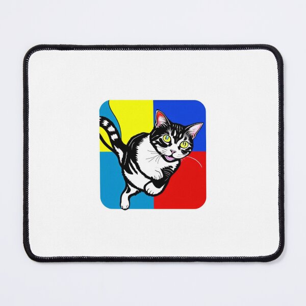 Item preview, Cat flying through the air in pop art style designed and sold by cesavision.