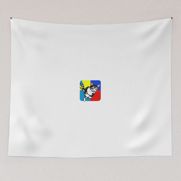 Item preview, Cat flying through the air in pop art style designed and sold by cesavision.