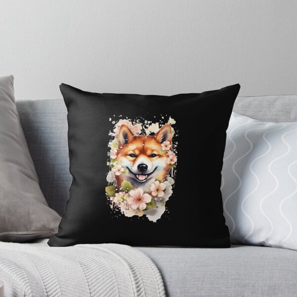 Item preview, Japanese dog Shiba Inu portrait cherry blossoms designed and sold by Naohiro.