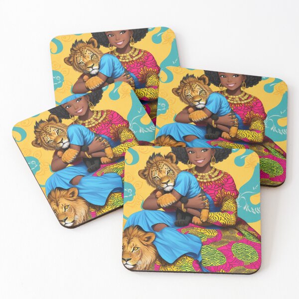 Item preview, A Beautiful young Black African girl in a floral dress designed and sold by Vintage Designs +.