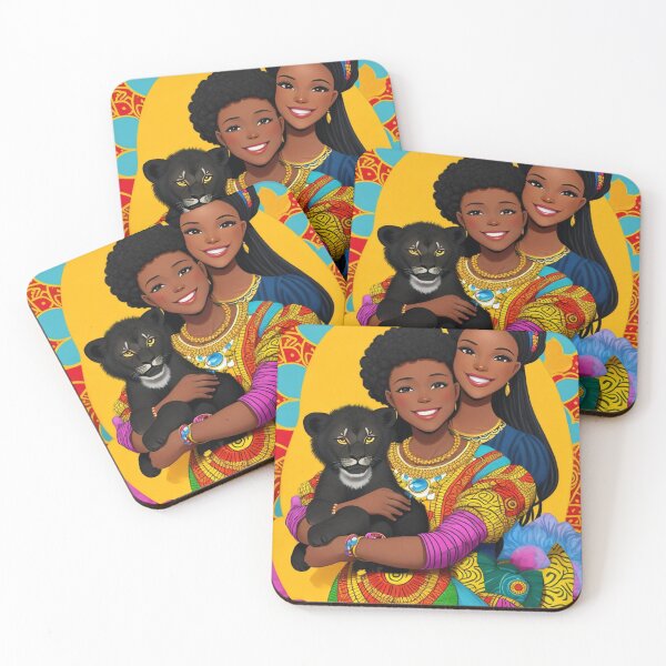 Item preview, A Beautiful young Black African girl in a floral dress designed and sold by Vintage Designs +.