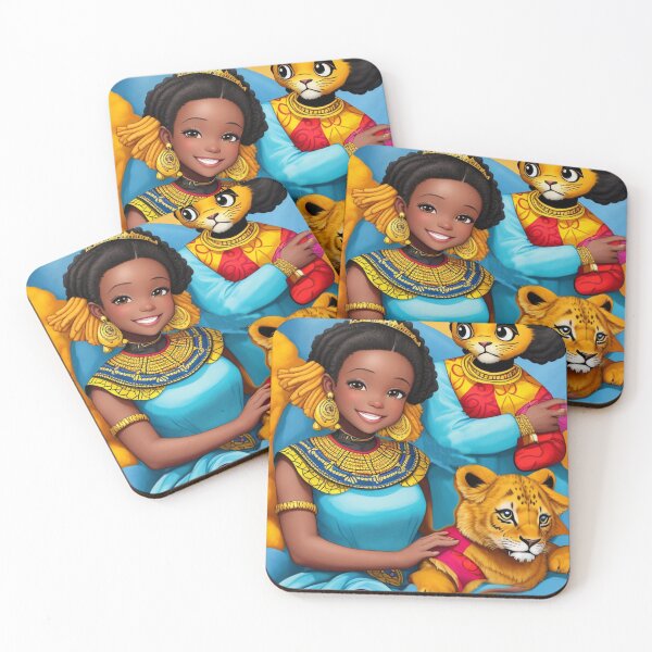 Item preview,  A Beautiful young Black African girl in a floral dress designed and sold by Vintage Designs +.