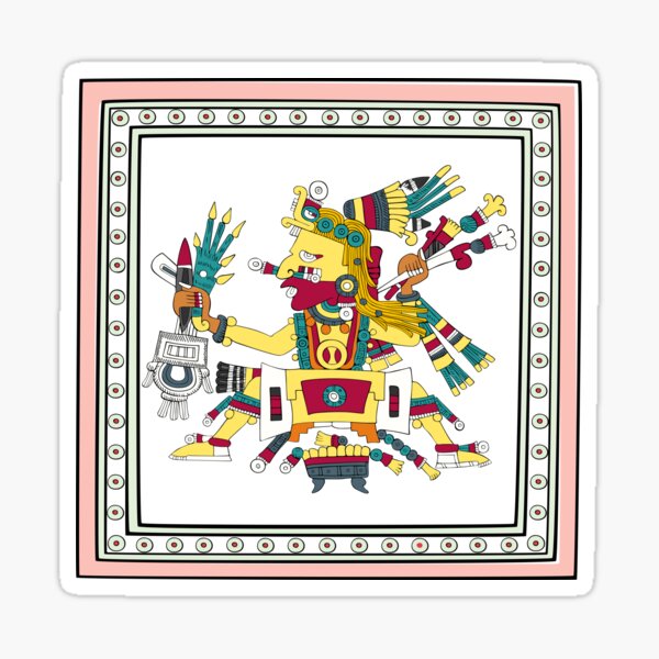 Artikel-Vorschau von Ometeotl – gerahmter transparenter aztekischer Doppelgott der Götter, designt und verkauft von Aztectees.