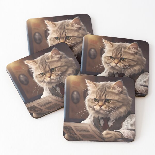 Item preview, Caffeinated Mogul: BusinessCat at the Coffeeshop designed and sold by moroccandreamer.