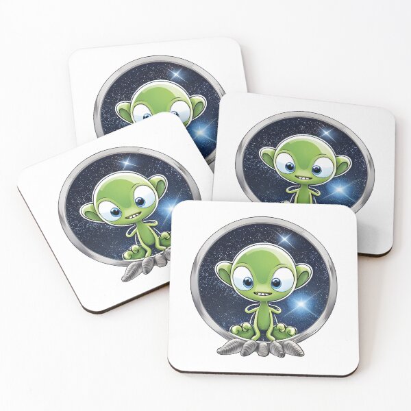 Item preview, cute green alien designed and sold by Mementium.