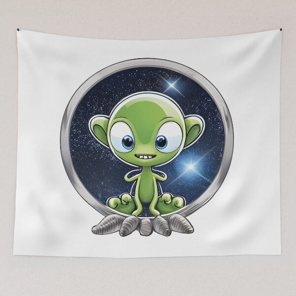 Item preview, cute green alien designed and sold by Mementium.