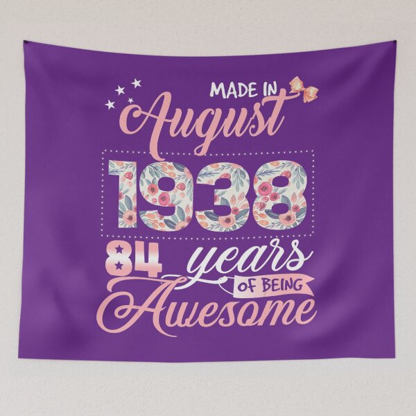 Item preview, 84th Birthday Floral 	 for 	s Born in August 1938 	 	 designed and sold by ilucktpfl18.