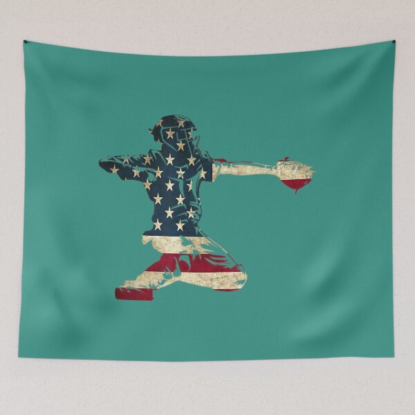 Item preview, Baseball Catchers Gear USA American Flag Baseballin Sports 		 designed and sold by bxhrybvd3.