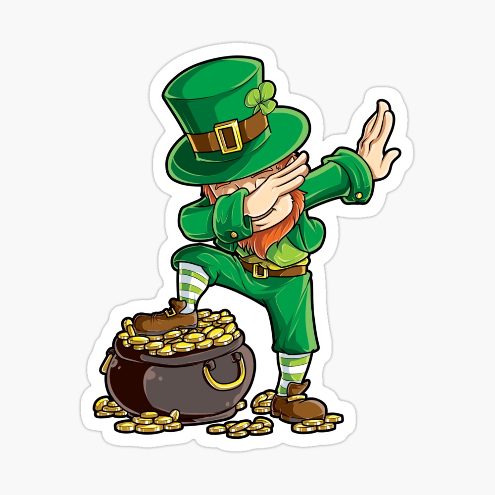 Poster Dabbing Leprechaun T Shirt Funny Dab St Patricks Day Gifts Par Liquegifts Redbubble