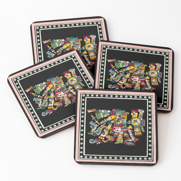 Item preview, Tezcatlipoca Days - Framed Transparent Aztec God of Night designed and sold by Aztectees.