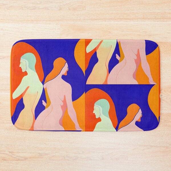 Item preview, Abstract back to back figures done in Matisse like contemporary style designed and sold by mahercara.