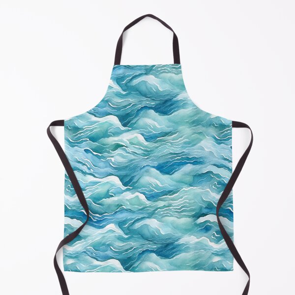 Item preview, Watercolour Ocean Waves Seamless Pattern designed and sold by PatternStudios.