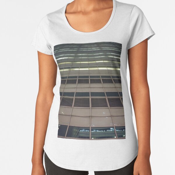 Street, City, Buildings, Photo, Day, Trees, New York, Manhattan, Brooklyn Premium Scoop T-Shirt